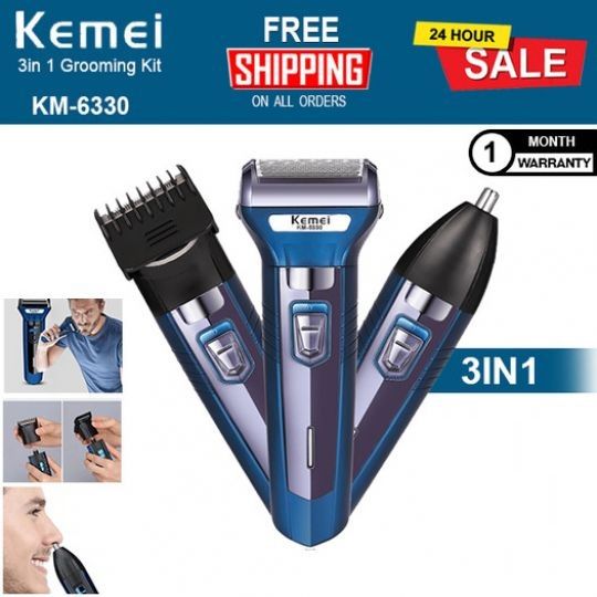 Kemei 3 In 1 Multifunction Trimmer And Shaver For Men