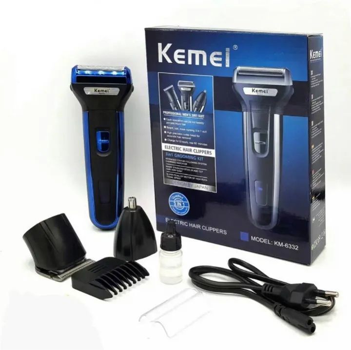 Kemei 3 In 1 Multifunction Trimmer And Shaver For Men