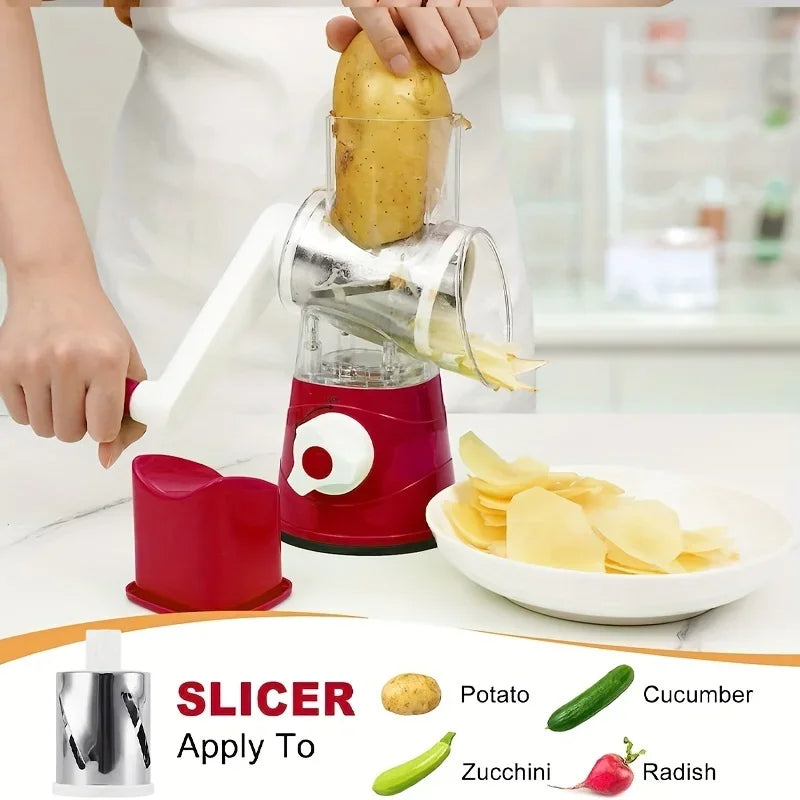 Table Top Drum Multifunctional Roller Vegetable Cutter