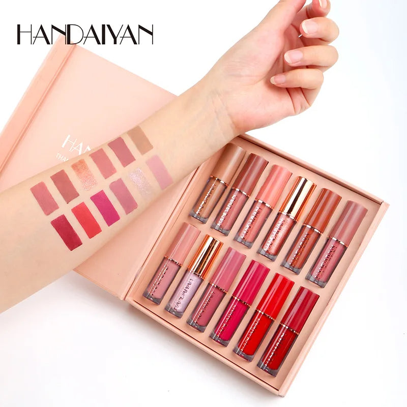 Handaiyan 12-Piece Lip Gloss & Matte Lipstick Set